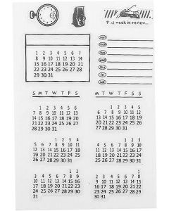 Clear Silicone Calendar Stamps - Planner Transparent Block for Card Making Scrapbook Journal DIY Album