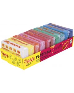 Jovi Plastilina Reusable and Non-Drying Modeling Clay; 1.75 Oz. Bars, Set of 10, 1 Each of 10 Colors, Perfect for Arts and Crafts Projects