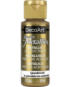 DecoArt Dazzling Metallics 2-Ounce Splendid Gold Acrylic Paint