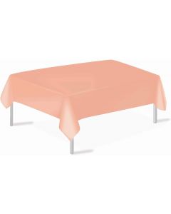 Peach Plastic Tablecloths 3 Pack Disposable Table Covers 54 x 108 Inches Shower Party Tablecovers PEVA Vinyl Table Cloths for Rectangle Tables up to 8 ft and Picnic Birthday Wedding