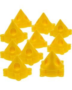 U.S. Art Supply Yellow Cone Canvas and Cabinet Door Risers - Acrylic and Epoxy Pouring Paint Canvas Support Stands (Pack of 20) Great to get your Canvas or Cabinet Doors elevated for a clean paint job