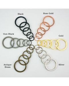 Flat Split Ring Key Rings Double Loop Keychain Metal Plating