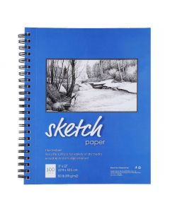 Sketch Book Fine Texture White - 9"x12" Wire Bound, 100 Sheets
