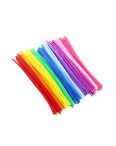 Craft Pipe Cleaners 80 gram (~100 Pieces) 10 Colors - 30 cm (12 inch) Long - 6 mm Thick