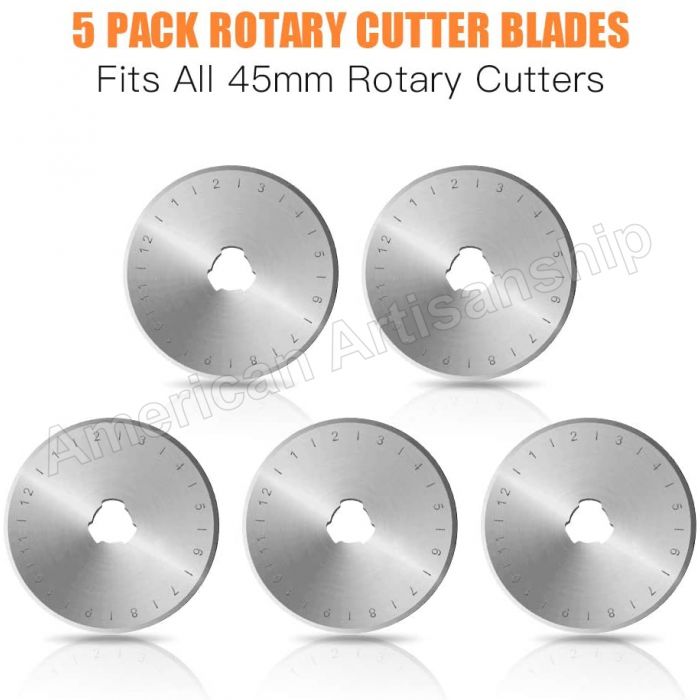 Rotary Cutter 16.5x4.5cm - 45mm Blade - With 5 Extra Blades